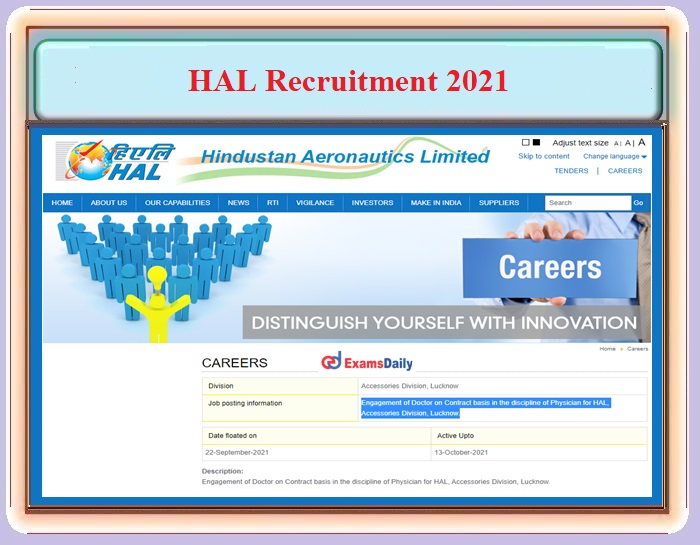 HAL Recruitment 2021 OUT – Salary Up to Rs. 97,000- PM - Download Notification PDF and Apply Here!!!