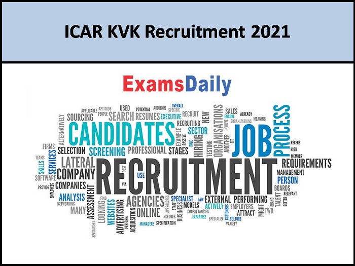 ICAR KVK Recruitment 2021