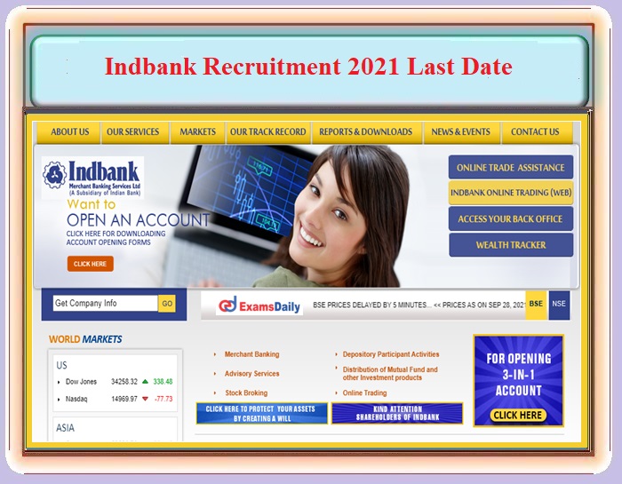 Indbank Recruitment 2021 Last Date – Apply Immediately!!!