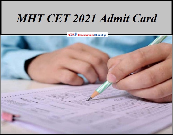 MHT CET 2021 Admit Card