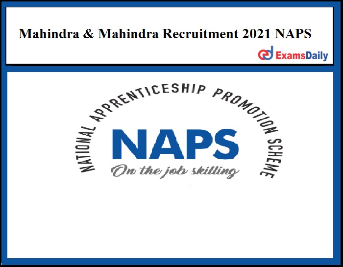 Mahindra & Mahindra Recruitment 2021