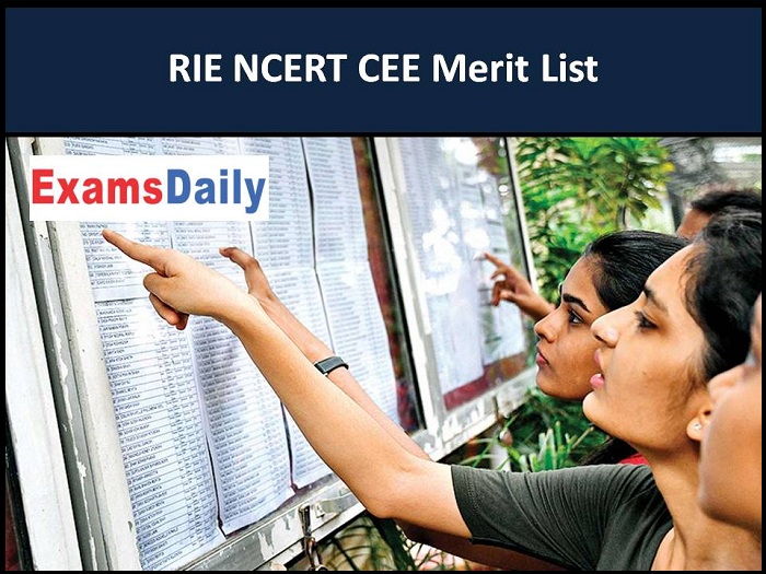 RIE NCERT CEE Merit List