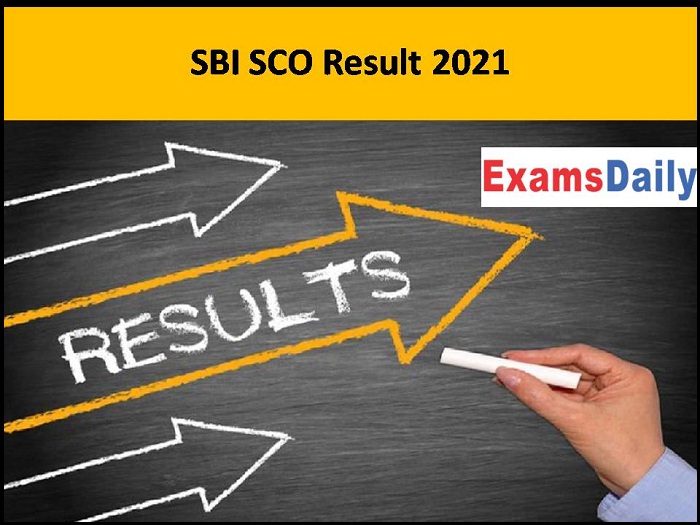 SBI SCO Result 2021