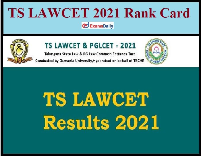TS LAWCET 2021 Rank Card Out – Download TS PG Law Common Entrance Test Result!!!