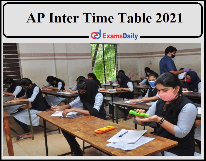AP Inter Time Table 2021