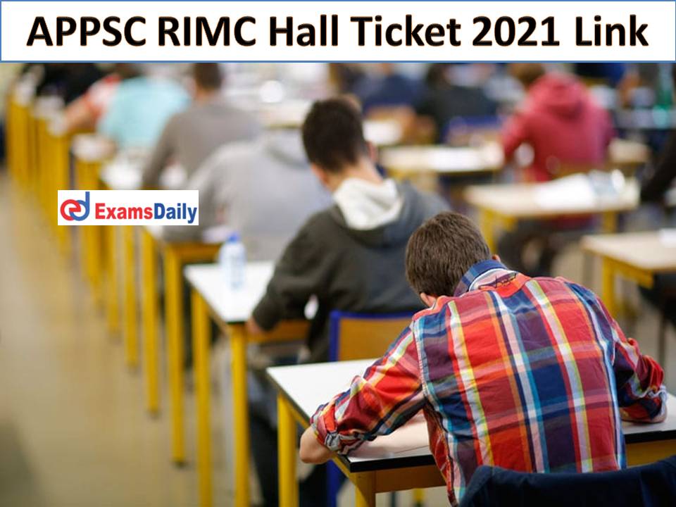 APPSC RIMC Hall Ticket 2021 Link