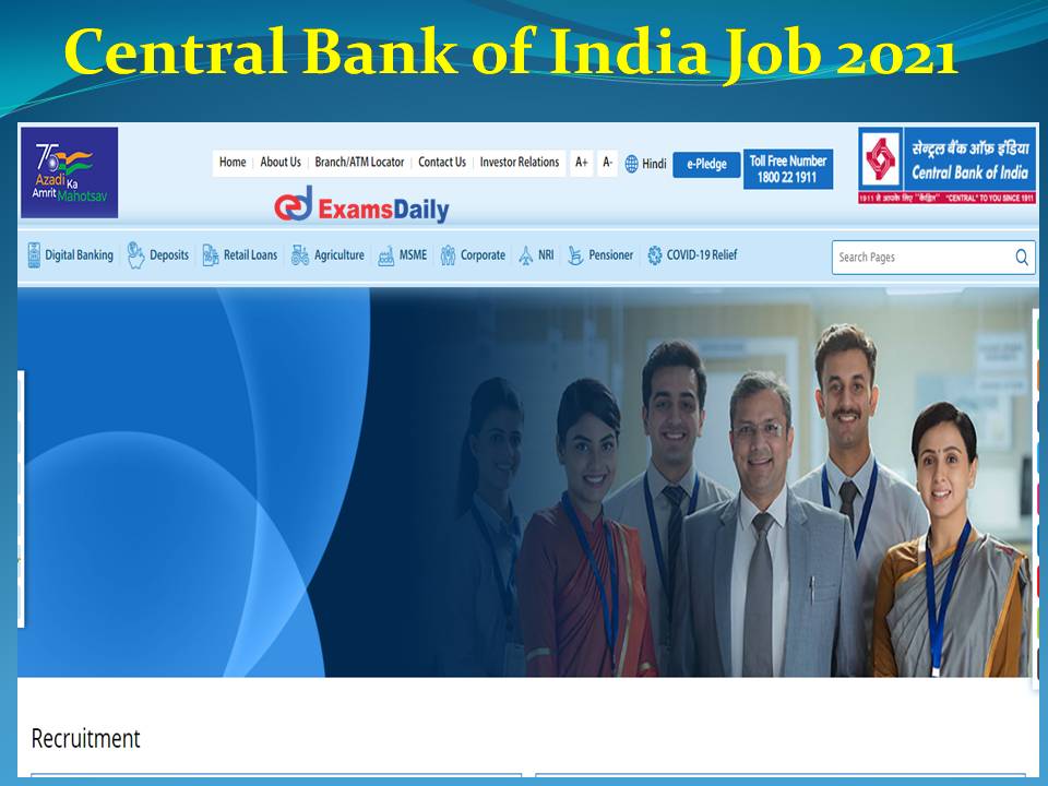 Central Bank of India Job 2021