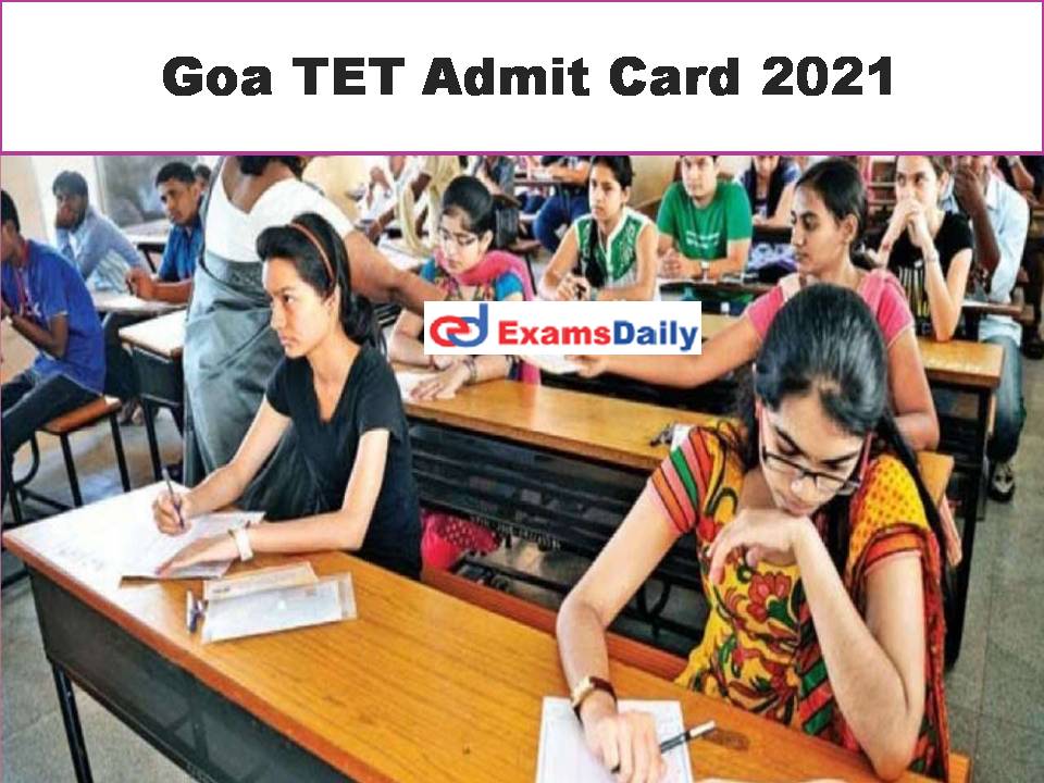 Goa TET Admit Card 2021