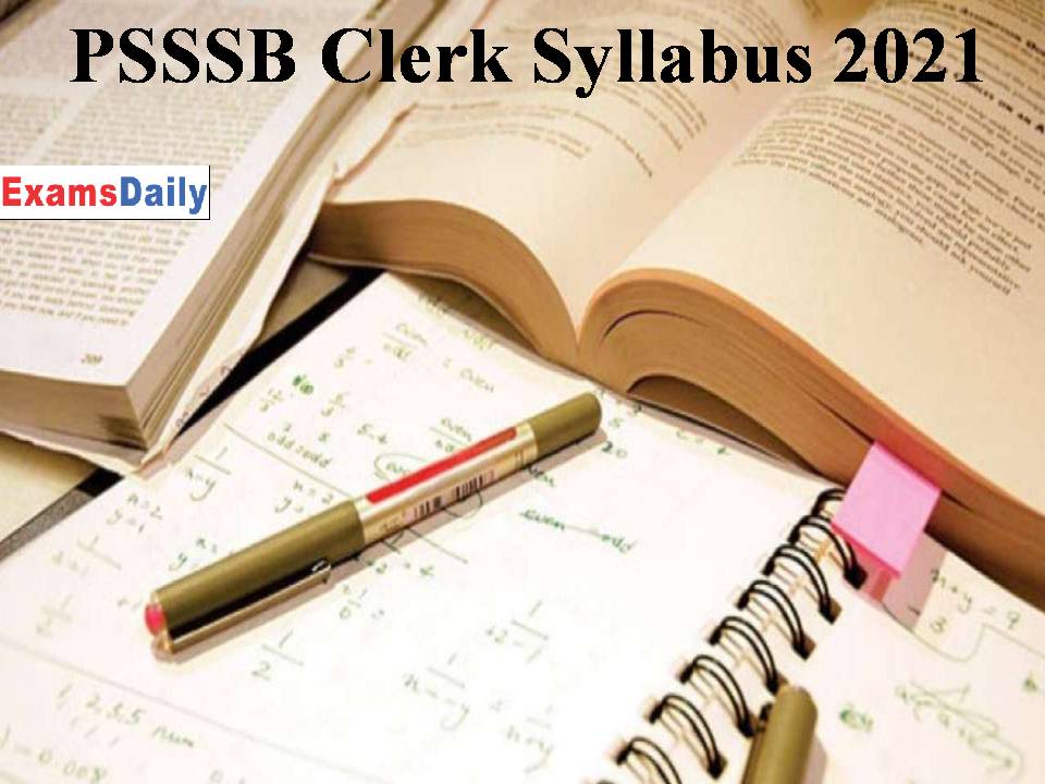 PSSSB Clerk Syllabus 2021