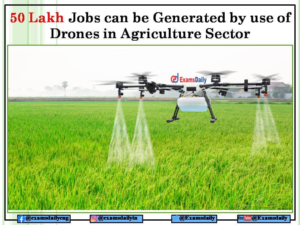 50 Lakh Jobs can be Generated by use of Drones in Agriculture Sector