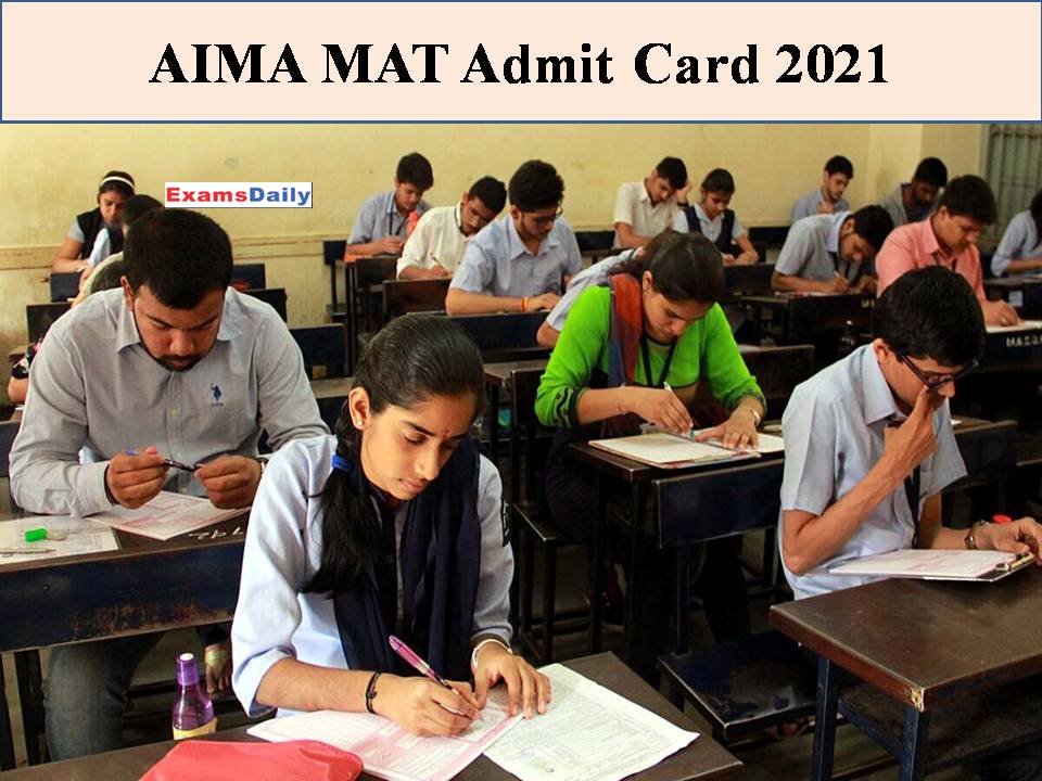 AIMA MAT Admit Card 2021