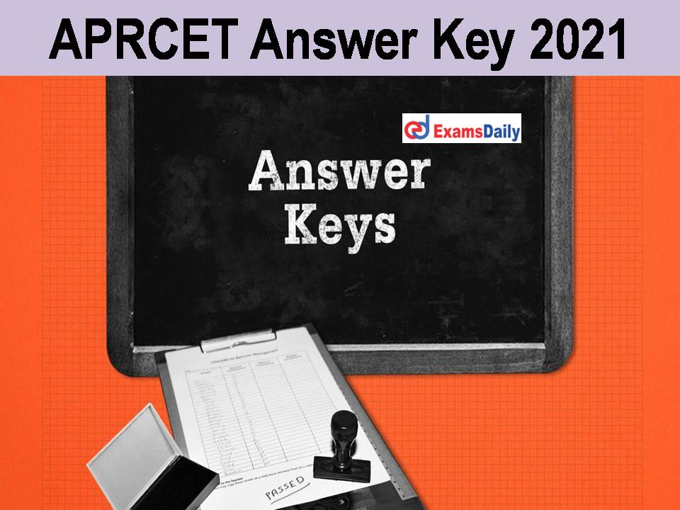 APRCET Answer Key 2021