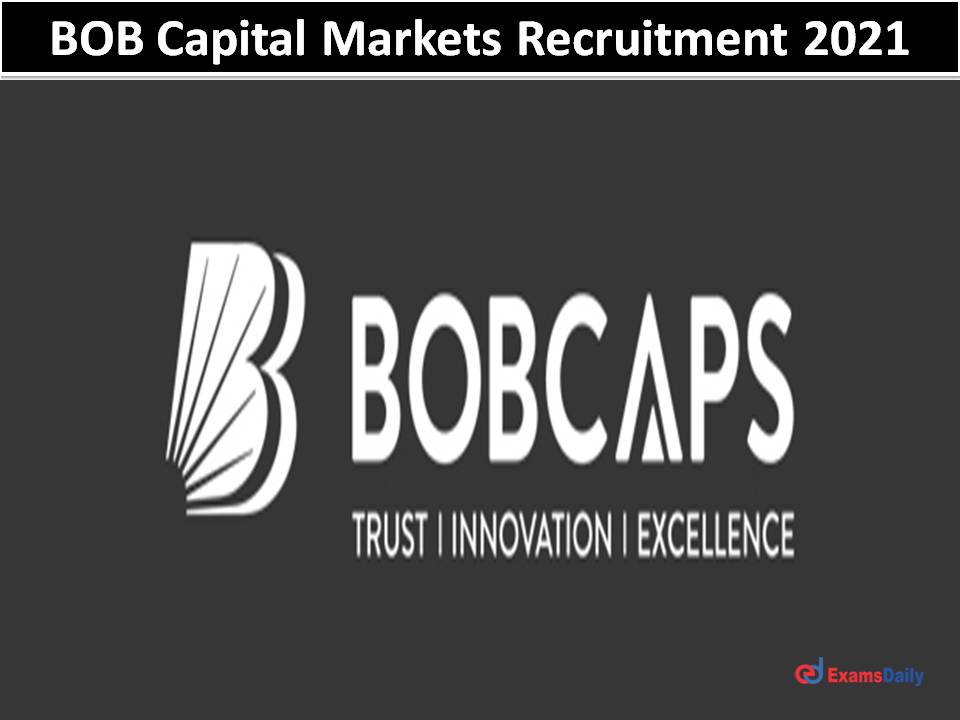 BOB Capital Markets Recruitment 2021