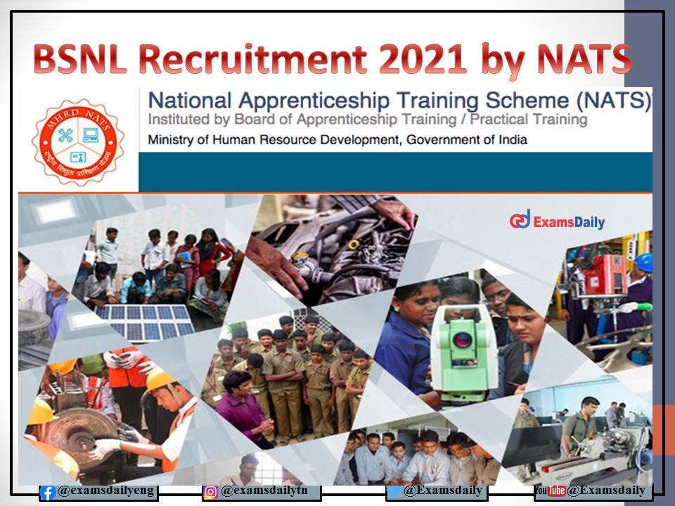 BSNL Job Vacancies 2021 by NATS – Selection based on Skill Test Interview Only!!!