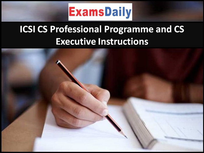 CS Professional Programme and CS Executive