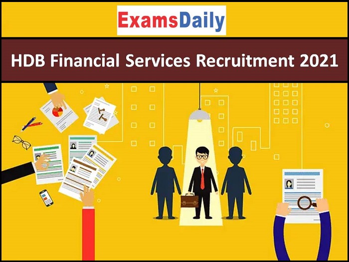 HDB Financial Services Recruitment 2021