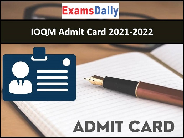 IOQM Admit Card 2021-2022