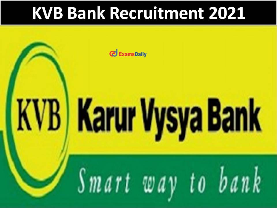 KVB Bank Recruitment 2021