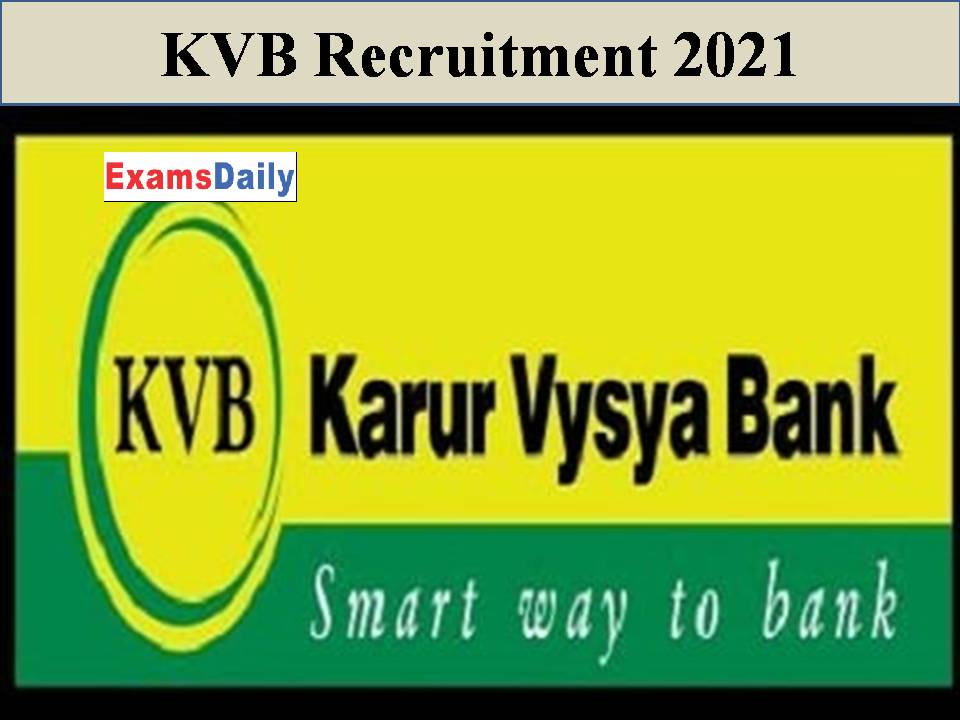KVB Recruitment 2021