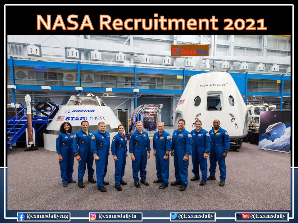 NASA Recruitment 2021 OUT – Apply Online!!!