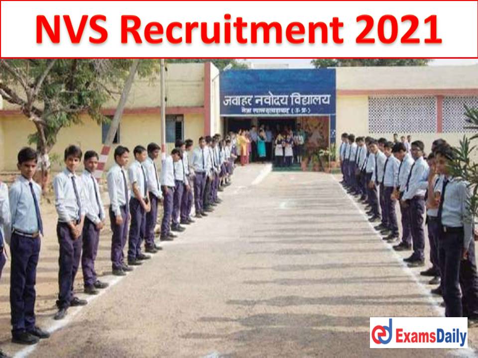 NVS Recruitment 2021 Notification – Engineering Candidates can Attention Salary Up to Rs. 215900 PM!!!