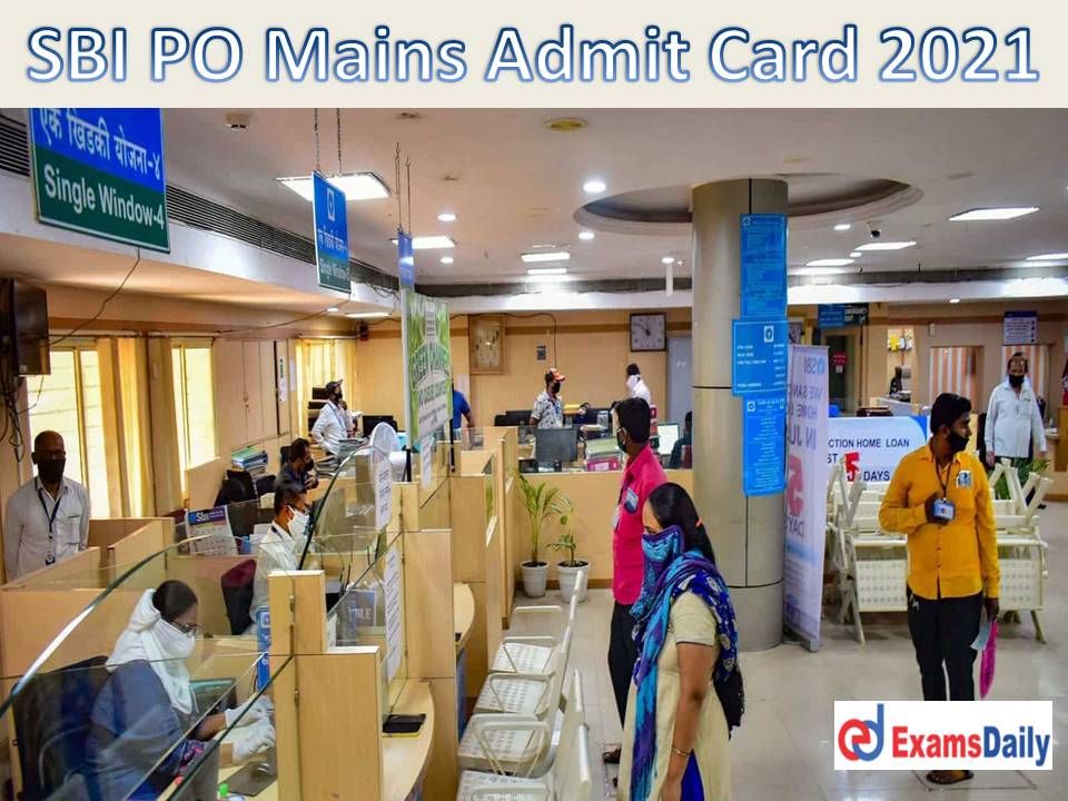 SBI PO Mains Admit Card 2021 Direct Link Out – Download Probationary Officers Online Mains Exam Date!!!