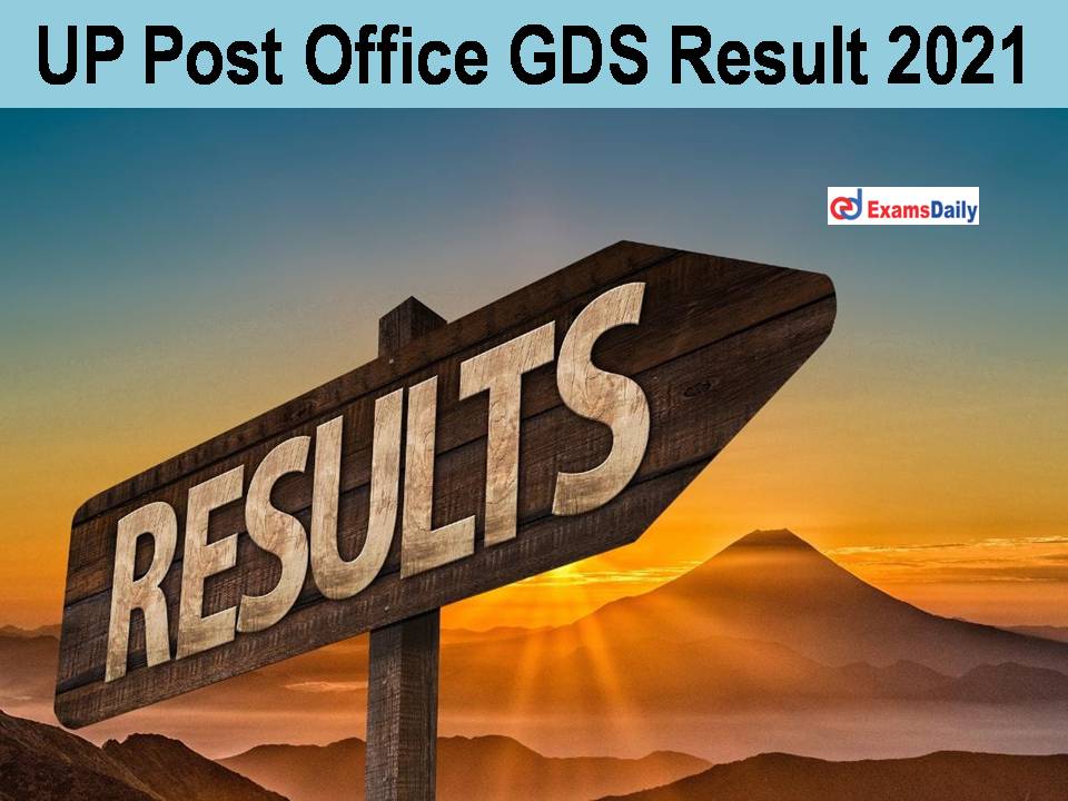 UP Post Office Gds Result 2021