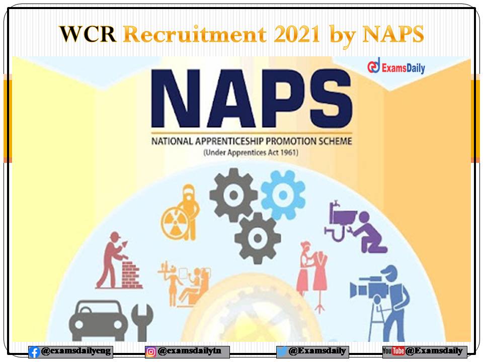 WCR Corporation Recruitment 2021 by NAPS – 10th Pass Candidates can Apply Online!!!