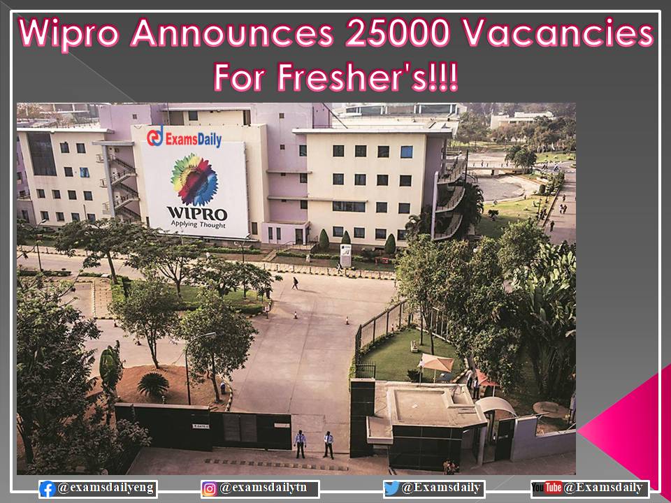 Wipro 25000 New Vacancies Awaited for Arising Graduates!!!