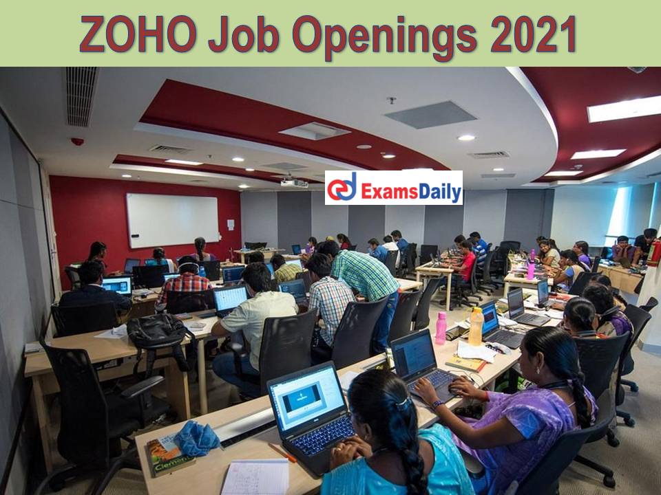 ZOHO Job Openings 2021