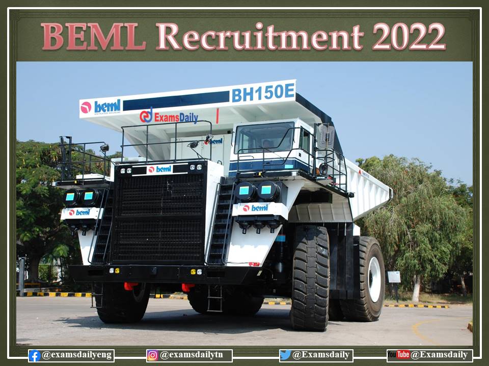 BEML Recruitment 2022 OUT – Download Notice PDF Here!!!