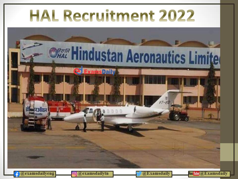 HAL Apprentice Recruitment 2022 Last Date to Apply Online!!! No Exam!!!