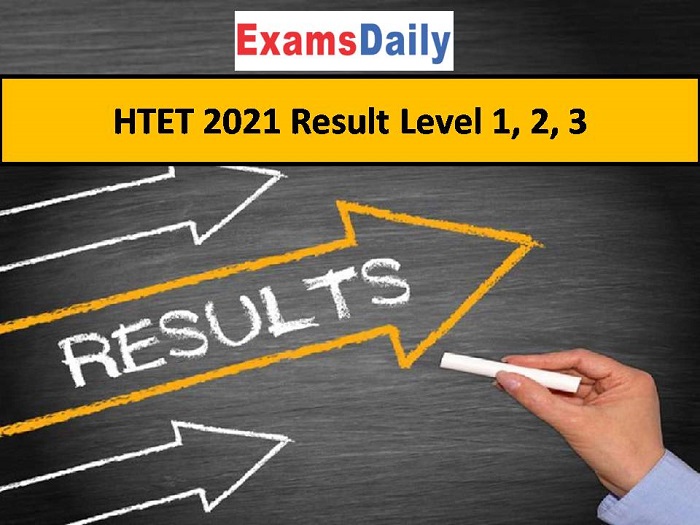 HTET 2021 Result Level 1, 2, 3