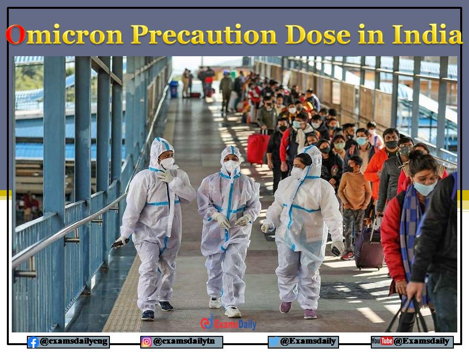 Omicron Precaution Dose 21 lakh Eligible Population has Received!!!