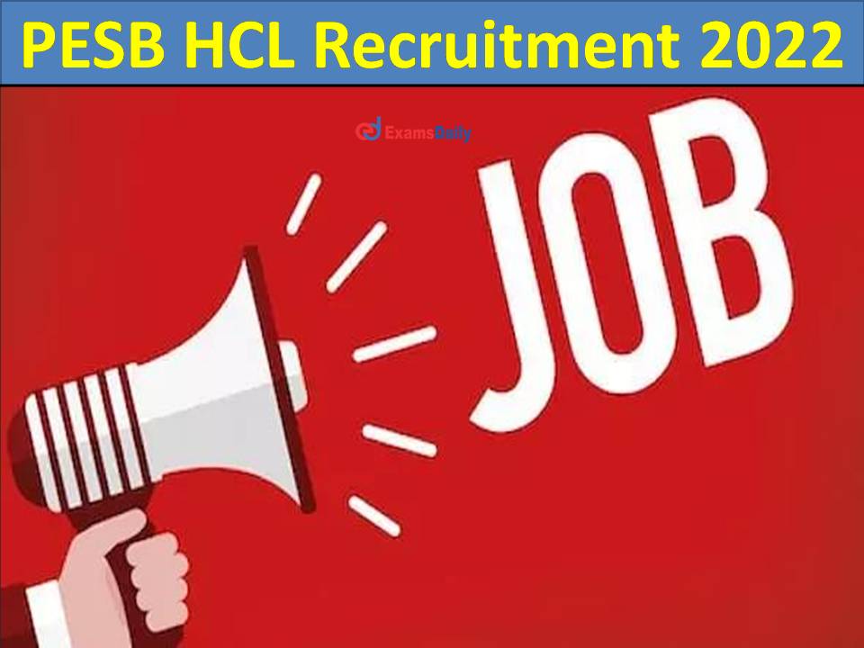 PESB HCL Recruitment 2022