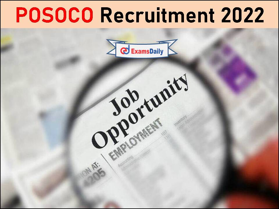 POSOCO Recruitment 2022 Released on NATS