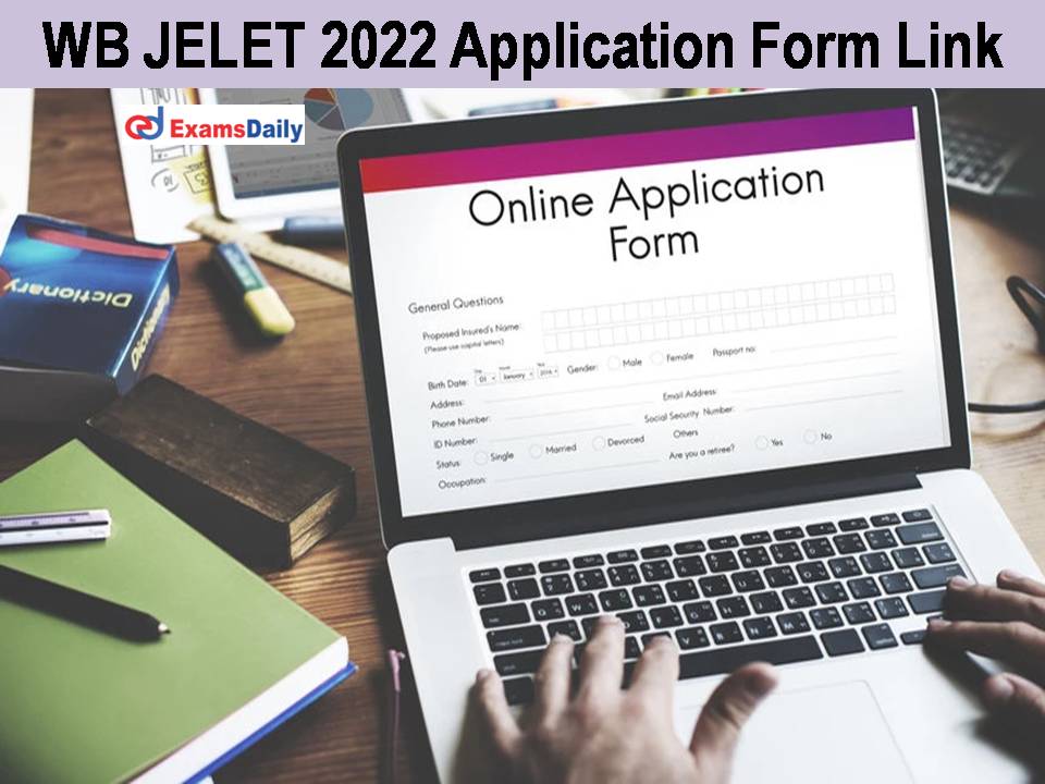 WB JELET 2022 Application Form Link