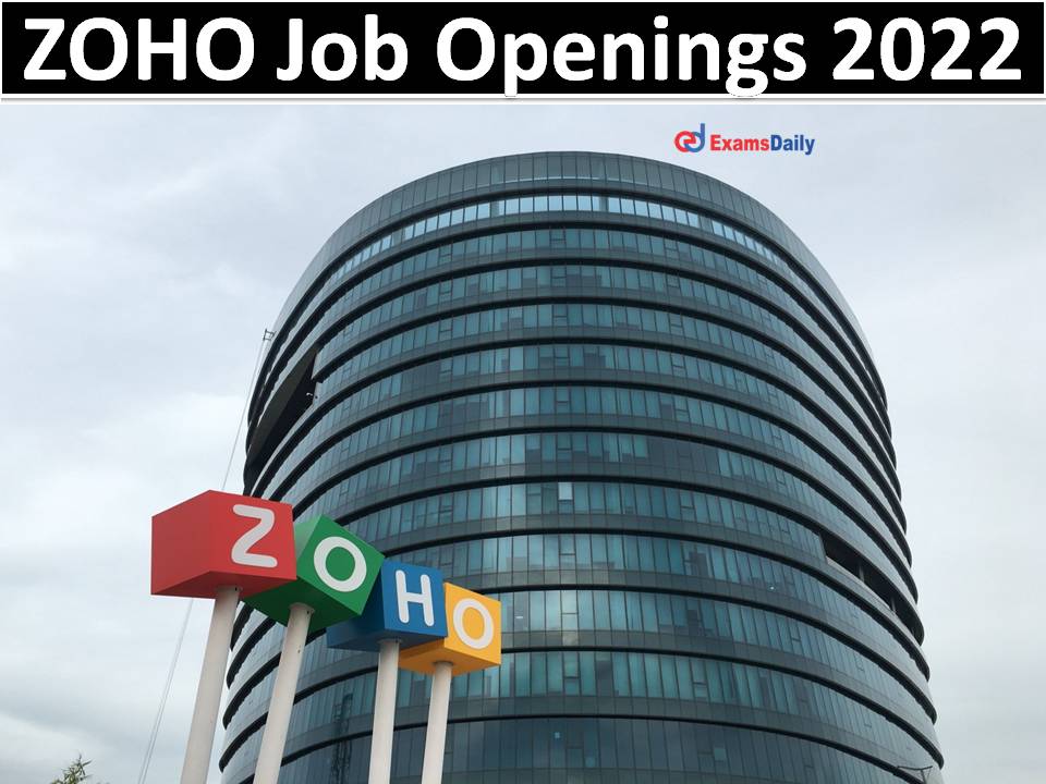ZOHO Job Openings 2022