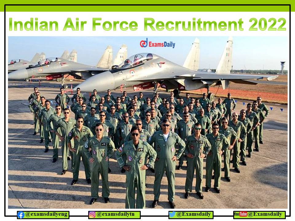 Indian Air Force Apprentice 2022 Notification – 10+2 Pass candidates can Apply Online!!!