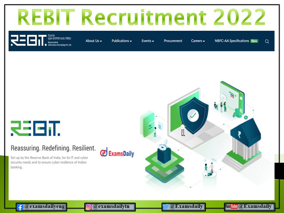 REBIT Recruitment 2022 OUT – For UG PG Degree Candidates - Apply Online!!!