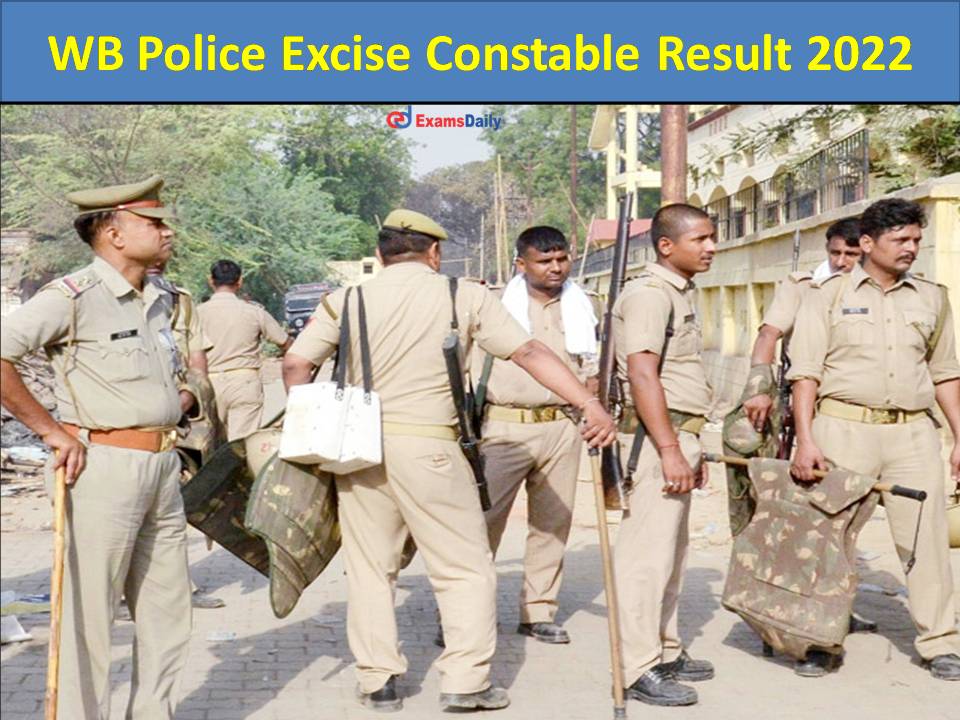 WB Police Excise Constable Result 2022