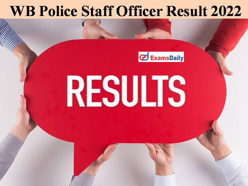 WB Police Staff Officer Result 2022