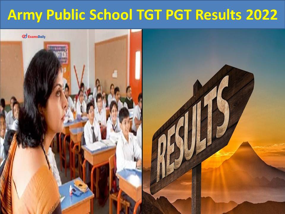 Army Public School TGT PGT Results 2022