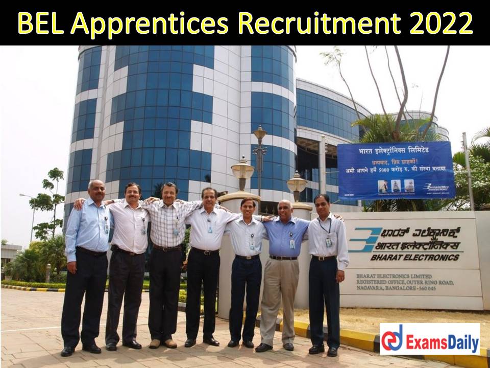 BEL Apprentices Recruitment 2022 – 80+ Vacancies Engineering Diploma Passed Candidates Attention!!!