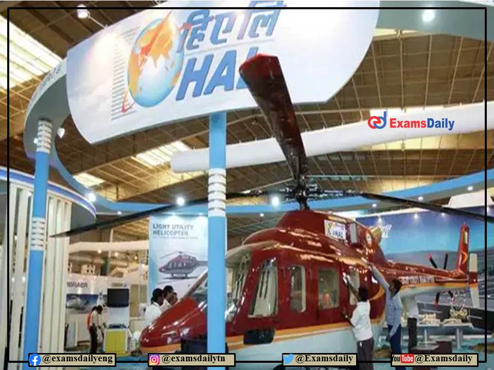 HAL Jobs 2022 Last Date!!! No Exam!!! Application Form Available Here!!!