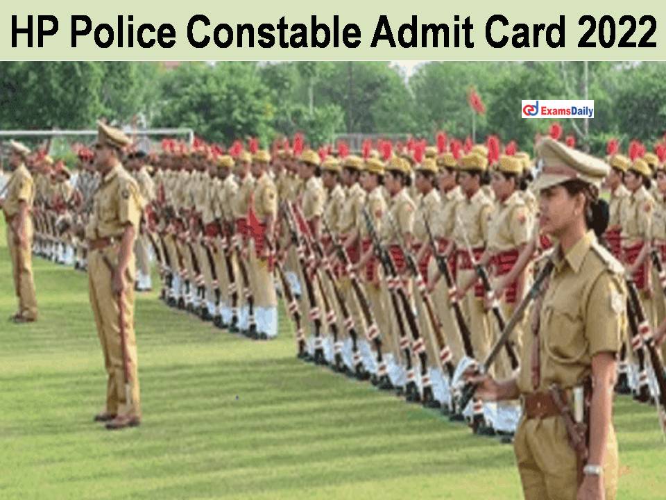 HP Police Constable Admit Card 2022