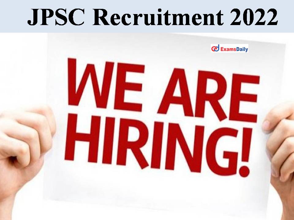 JPSC Recruitment 2022