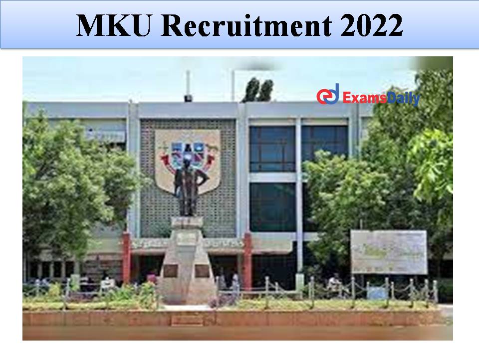 MKU Recruitment 2022