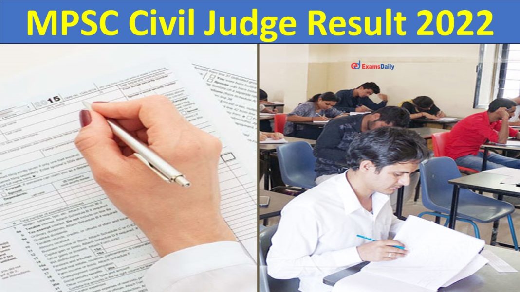 MPSC Civil Judge Result 2022