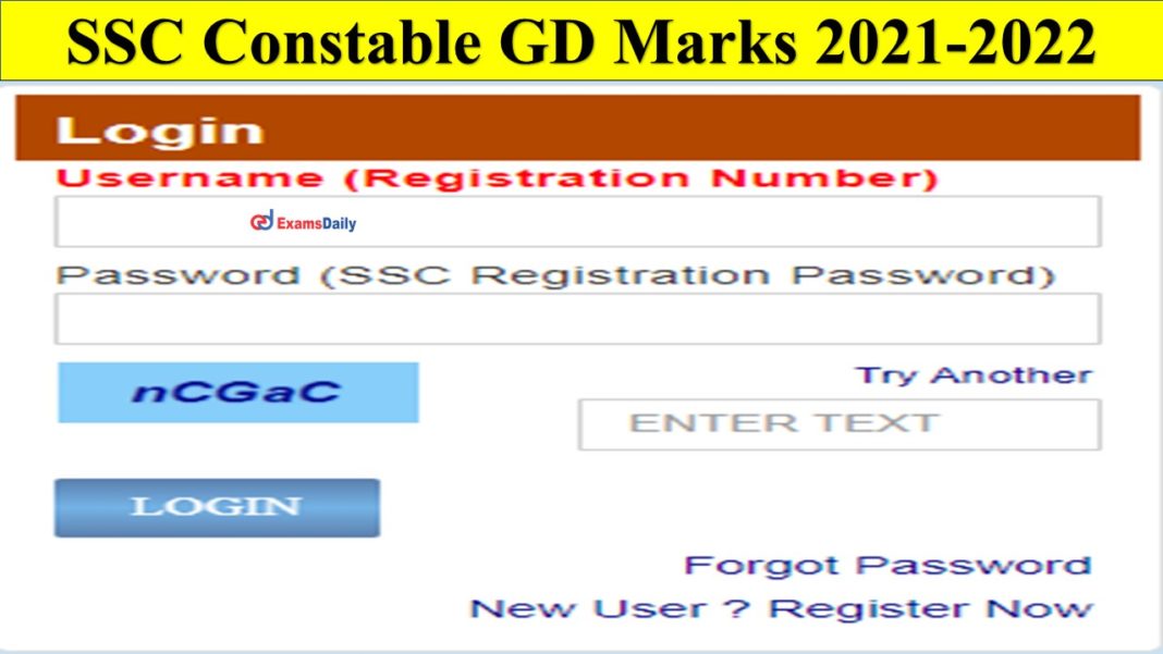SSC Constable GD Marks 2021-2022